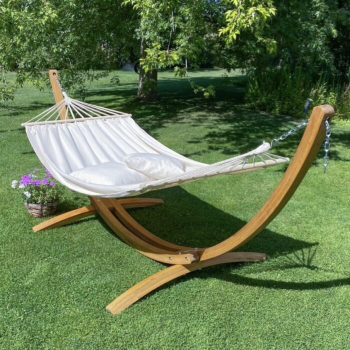 Αιώρα Chillounge Palma Beach με ράβδο και σταντ Ευκαλύπτου - Image 1