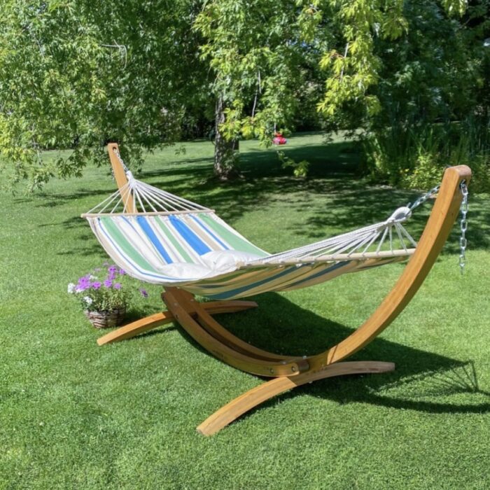 Αιώρα Chillounge Palma Green Bay με ράβδο και σταντ Ευκαλύπτου - Image 1