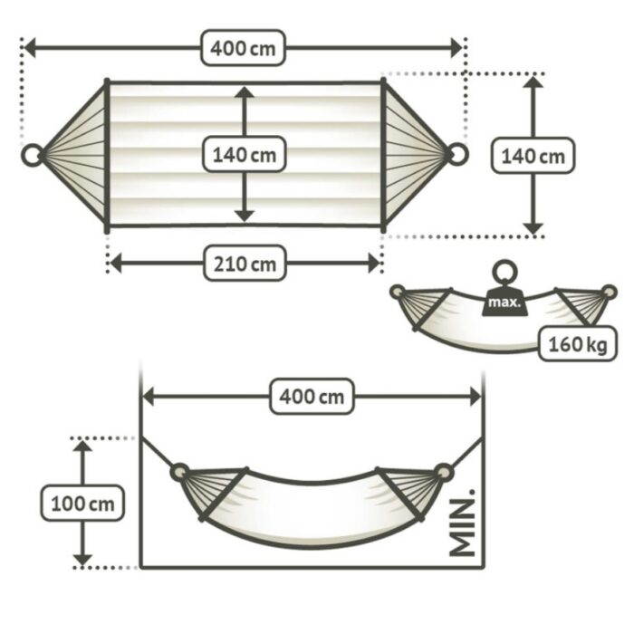 Αιώρα καπιτονέ Alabama arabica με ράβδο King size - Image 10