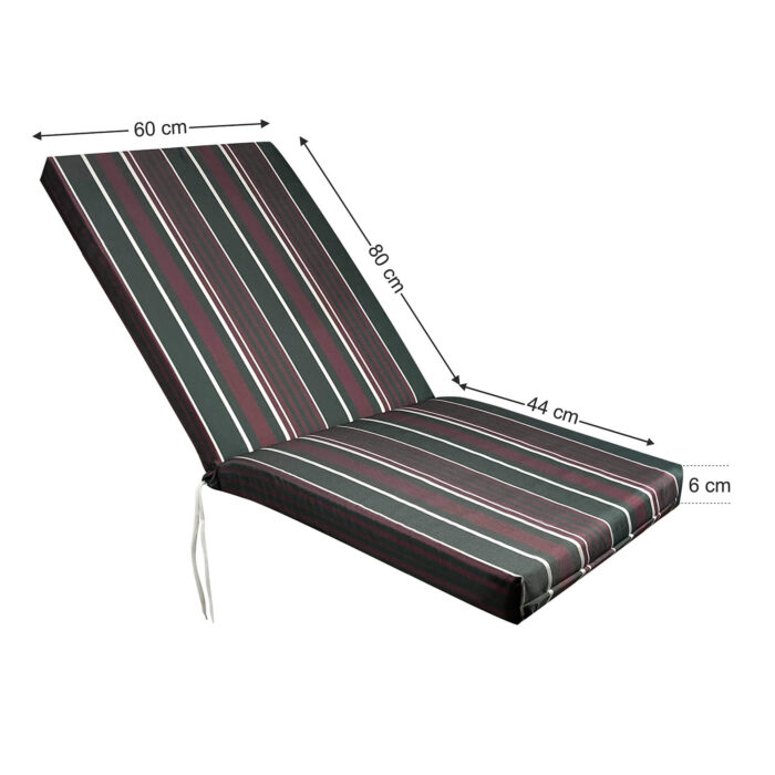 Στρώμα σεζλόνγκ 124x60x6cm από ύφασμα σε διάφορα χρώματα - Image 6
