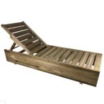 Ξύλινη ξαπλώστρα παραλίας επαγγελματική 200x68x32cm Νο2 - Image 2