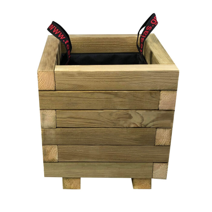 Ξύλινη Γλάστρα Τετράγωνη 40 x 40 x 36 cm βαρέως τύπου - Image 3