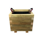 Ξύλινη Γλάστρα Τετράγωνη 30 x 30 x 32 cm βαρέως τύπου - Image 3