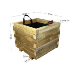 Ξύλινη Γλάστρα Τετράγωνη 30 x 30 x 32 cm βαρέως τύπου - Image 2