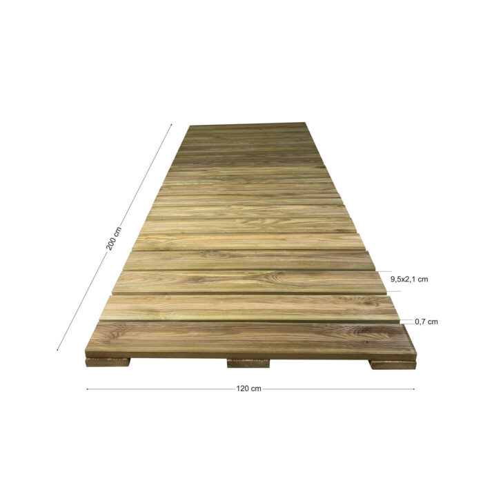 Σταθερός Ξύλινος Διάδρομος Παραλίας 200x120cm - Image 2