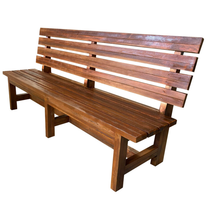 Ξύλινο Παγκάκι Κήπου 4 ατόμων 200x55x96cm - βαρέως τύπου - Image 1