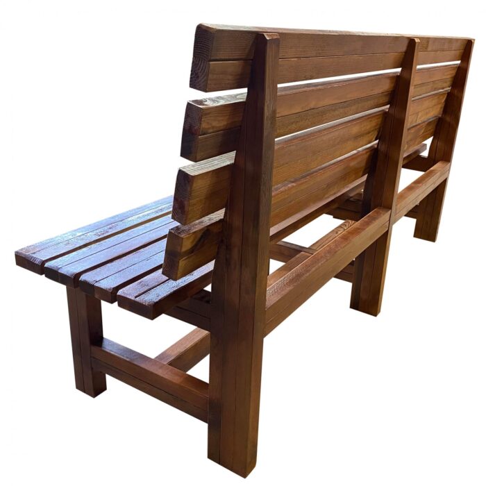 Ξύλινο Παγκάκι Κήπου 4 ατόμων 200x55x96cm - βαρέως τύπου - Image 4