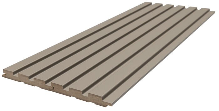 MDF panel με 3D πηχάκια BEAT DL 1,6/11,9/275 cm Sand Grey 506090 - Image 2