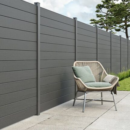 WPC τάβλα περίφραξης PRIVE 2x12x360 cm L.Grey (60180)