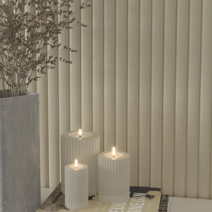 MDF panel με 3D πηχάκια WAVE DL 1,6/11,9/275 cm Sand Grey 806090 - Image 1