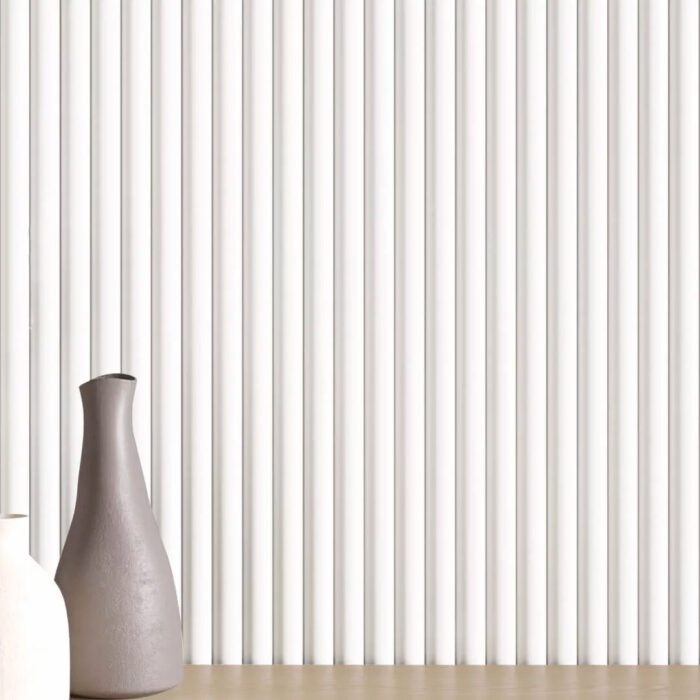 MDF panel με 3D πηχάκια WAVE ST 1,6/11,9/275 cm White 802040 - Image 1