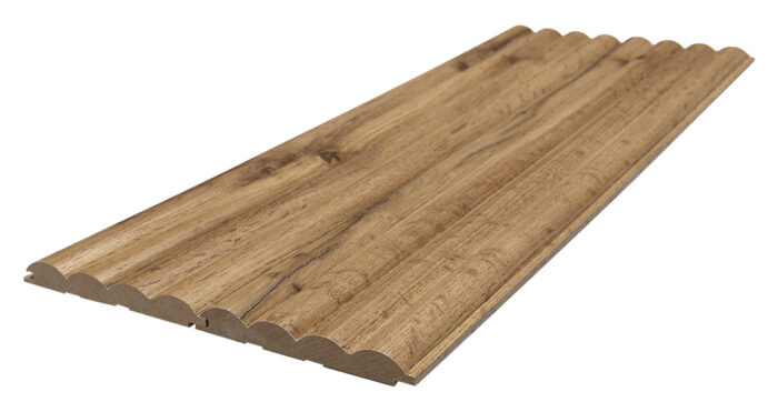 MDF panel με 3D πηχάκια WAVE ST 1,6/11,9/275 cm Pecan 808090 - Image 2