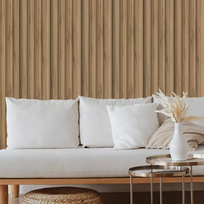 MDF panel με 3D πηχάκια WAVE ST 1,6/11,9/275 cm Pecan 808090 - Image 1