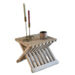 Πτυσσόμενο Βοηθητικό Τραπέζι 'Χ' 40x40x(Y)35cm - Image 5