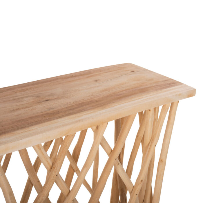 Κονσόλα Krant με κλαδιά μασίφ Teak 121x36x75(Y)εκ. - Image 2