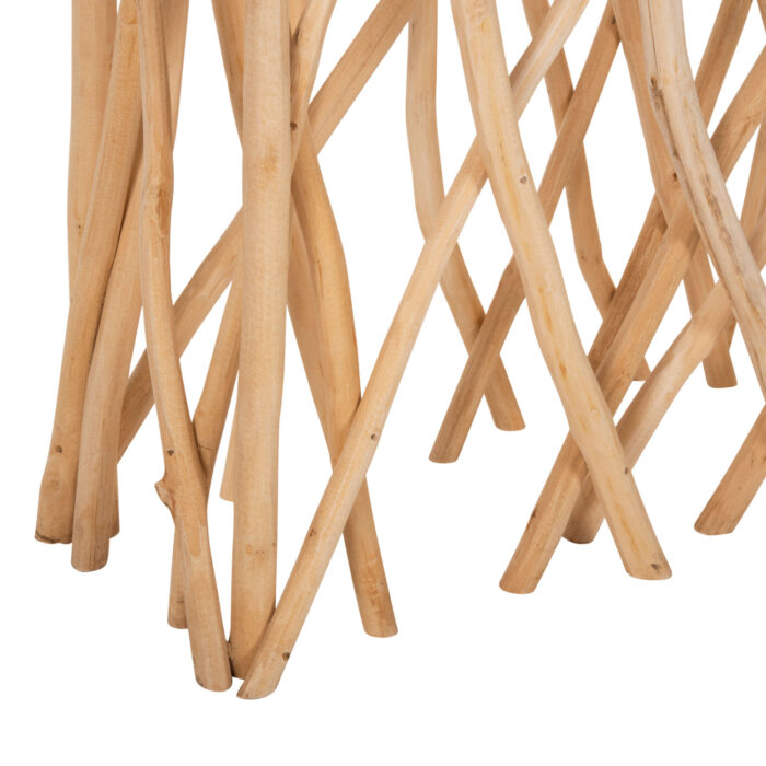 Κονσόλα Krant με κλαδιά μασίφ Teak 121x36x75(Y)εκ. - Image 6
