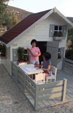 Παιδικό Ξύλινο Σπίτι Annika 220x180cm με προέκταση αυλή - Image 2