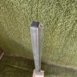 Μεταλλική κολώνα γαλβ. 4x4x(Υ)80cm με τάπα (Αρχή-τέλος)