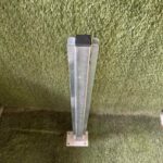 Μεταλλική κολώνα γαλβ. 4x4x(Υ)150cm με τάπα (Ενδιάμεση)