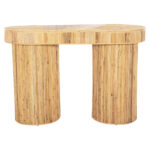 Κονσόλα Οβάλ φυσικό rattan 110x45x(Y)74,5εκ. - Image 3