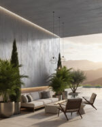 Panel Εύκαμπτης πέτρας 104040 Travertine 60 x 120cm Light grey - Image 2