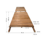 Σταθερός Ξύλινος Διάδρομος Παραλίας 210x55cm κουμπωτός - Image 2