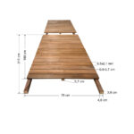 Σταθερός Ξύλινος Διάδρομος Παραλίας 210x75cm κουμπωτός - Image 2