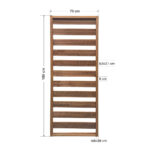 Ξύλινο καφασωτό 70 x 180 cm με οριζόντιες τάβλες - κενό 6cm - Image 2