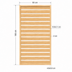 Ξύλινο καφασωτό 90 x 180 cm βαρέως τύπου με οριζόντιες τάβλες - κενό 2cm - Image 2