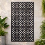 Πάνελ διακόσμησης κήπου Orbit μαύρο 180 x 90 cm με πλαίσιο