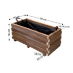 Ξύλινη Γλάστρα Παραλληλόγραμμη 90 x 40 x 36 cm βαρέως τύπου - Image 3