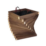 Ξύλινη Γλάστρα Τετράγωνη στριφτή 50 x 50 x 60 cm βαρέως τύπου - Image 3