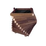 Ξύλινη Γλάστρα Τετράγωνη στριφτή 50 x 50 x 60 cm βαρέως τύπου - Image 4