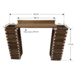 Σετ γλάστρες πάγκος 160 x 30 x 110 cm - Image 4