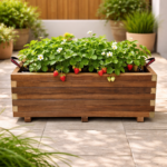 Ξύλινη Γλάστρα Παραλληλόγραμμη 90 x 40 x 36 cm βαρέως τύπου