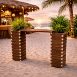 Σετ γλάστρες πάγκος 223 x 40 x 110 cm