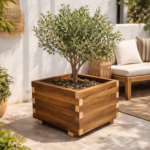 Ξύλινη Γλάστρα Τετράγωνη 50 x 50 x 36 cm βαρέως τύπου