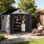 Αποθήκη Κήπου PP 229x169x(Y)216cm με μεταλλικό σκελετό - Image 6