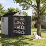 Αποθήκη Κήπου PP 229x169x(Y)216cm με μεταλλικό σκελετό - Image 7