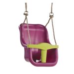 Κούνια - Κάθισμα Μωρού με μπάρα 'Τ' μωβ-λαχανί