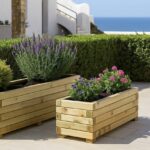 Ξύλινη Γλάστρα Παραλληλόγραμμη 30 x 70 x (Υ)28 cm