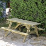 Ξύλινο τραπέζι πικ νικ 200 x 151 cm (6-8 άτομα) - Image 3